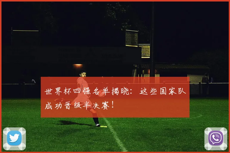 世界杯四强名单揭晓：这些国家队成功晋级半决赛！